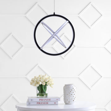Orbit 16.5" Adjustable Integrated LED Metal Pendant - JONATHAN Y